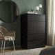 IKEA MALM Chest of 6 Drawers 80x123cm, Black-brown