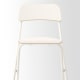 IKEA FRANKLIN Bar stool with backrest, Foldable  63cm White