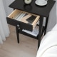 IKEA HEMNES Bedside Table 46x35cm, Black-brown