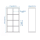 IKEA KALLAX Shelving unit with 2 inserts 147x77CM White Stained Oak Effect