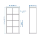 IKEA KALLAX Shelving unit with doors 77x147CM Black-brown