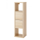 IKEA KALLAX Shelving Unit With 2 Inserts, White Stained Oak Effect, 42x147 cm