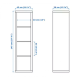 IKEA KALLAX Shelving Unit With 2 Inserts, White Stained Oak Effect, 42x147 cm