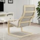 IKEA POANG Armchair, Birch Veneer, Knisa Light Beige