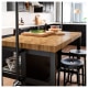 IKEA VADHOLMA Kitchen Island with Rack 126x79x193cm, Black, Oak