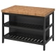 IKEA VADHOLMA Kitchen Island, 126x79x90CM, Black Oak