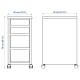 IKEA MICKE Drawer Unit on Castors 35x75cm, White