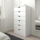 IKEA NORDLI Chest of 6 Drawers 80x145cm, White