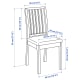 IKEA EKEDALEN Chair 45x39x95cm, White, Light Grey