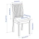 IKEA EKEDALEN Chair, White, Orrsta Light Grey