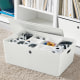 IKEA KUGGIS Box with lid 37x54x21cm White(stackable)