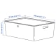 IKEA KUGGIS Box with lid 37x54x21cm White(stackable)