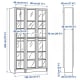 IKEA BILLY/OXBERG Bookcase with Glass-doors 120x30x202cm, White