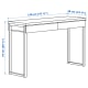 IKEA BESTA BURS Desk 120x40x74cm, High-Gloss White
