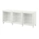 (Besta Part)IKEA BESTA Storage combination with doors 180x40x74 cm white, Glassvik white clear glass