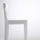 IKEA INGOLF Bar Stool with Backrest 63cm, White