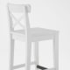 IKEA INGOLF Bar Stool W Backrest 63CM WHITE