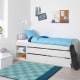 IKEA SLAKT Bedframe With Storage Slatted Bedbase, WHITE