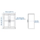 IKEA BRIMNES Cabinet With Doors 78x95CM WHITE