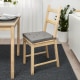 IKEA JUSTINA ChairPad 35/42x40x4.0CM GREY