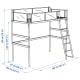 IKEA VITVAL Loft Bed Frame, 90x200CM WHITE, LIGHT GREY