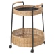 IKEA Trolley Table With Storage RATTAN ANTHRACITE