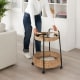 IKEA LUBBAN Trolley Table With Storage RATTAN ANTHRACITE