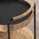 IKEA LUBBAN Trolley Table With Storage RATTAN ANTHRACITE