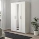 IKEA BRIMNES Wardrobe with 3 Doors 117x190cm, White