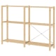 IKEA IVAR 2 Sections/Shelves 174x30x124CM PINE