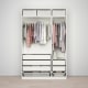 IKEA PAX Wardrobe, White, Fardal High-Gloss/White