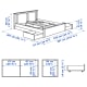 IKEA SONGESAND Small Queen Bed with 4 Storage Boxes