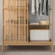 IKEA NORDKISA Open Wardrobe With Sliding Door 120x186CM Bamboo