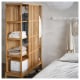 IKEA NORDKISA Open Wardrobe with Sliding Door 120x186cm, Bamboo