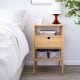 IKEA NORDKISA Bedside Table 40x40CM Bamboo