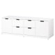 (Nordli Part)IKEA NORDLI Chest Of 6 Drawers 160x54CM WHITE