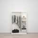 IKEA KLEPPSTAD Wardrobe With 3 Doors WHITE 117 x 176 cm