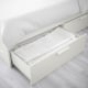 IKEA BRIMNES Small Queen Bed Base with Storage, White & Lonset