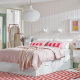 IKEA BRIMNES Small Queen Bed Base with Storage, White & Lonset