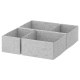 IKEA KOMPLEMENT Box, Set of 4, 50 x 58 cm Light Grey