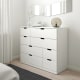 (Nordli Part)IKEA NORDLI Chest Of 8 Drawers, 120x99 cm White