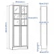 IKEA BILLY Bookcase With Panel Glass Doors, White, 80x30x202 cm