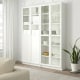 IKEA BILLY / OXBERG Bookcase With Panel/Glass Doors, 160x30x202 cm White, Glass