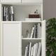 IKEA BILLY / OXBERG Bookcase w Height Extension, Panel doors, 160x30x237cm, White