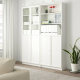 IKEA BILLY / OXBERG Bookcase With Panel/Glass Doors, 160x30x202 cm White