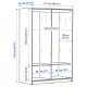 IKEA KLEPPSTAD Wardrobe With Sliding Doors, 117x176 cm, White