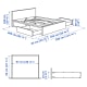 IKEA MALM Small Queen Bed With 4 Storage Boxes, High, Black-Brown & Luroy