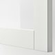 (Besta Part)IKEA BESTA TV Storage Combination Glass Doors, White, LAPPVIKEN Clear Glass, 300x42x193 cm