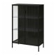 IKEA RUDSTA Glass Door Cabinet 80x37x120cm, Anthracite