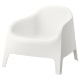 IKEA SKARPO Armchair, Outdoor, White